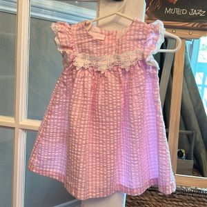 Seersucker Pink Smock